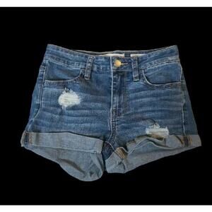 Bullhead Denim‎ Co Super Stretch Shorty distressed Jean Shorts Size 24